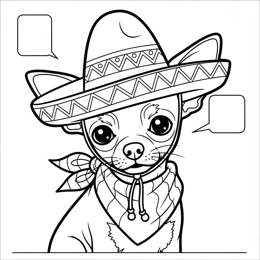 Cachorro Chihuahua (Desenho para Colorir)