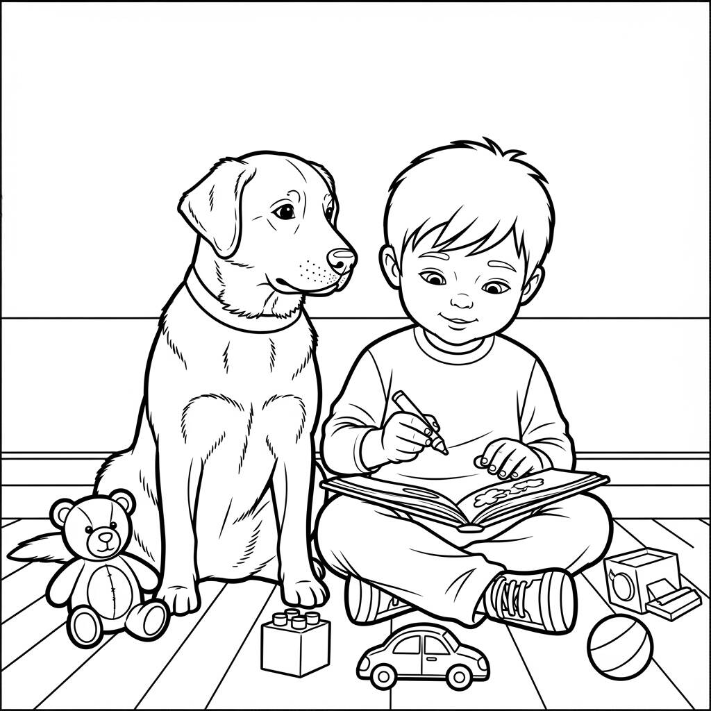 Cachorro de Estimacao (Desenho para Colorir)