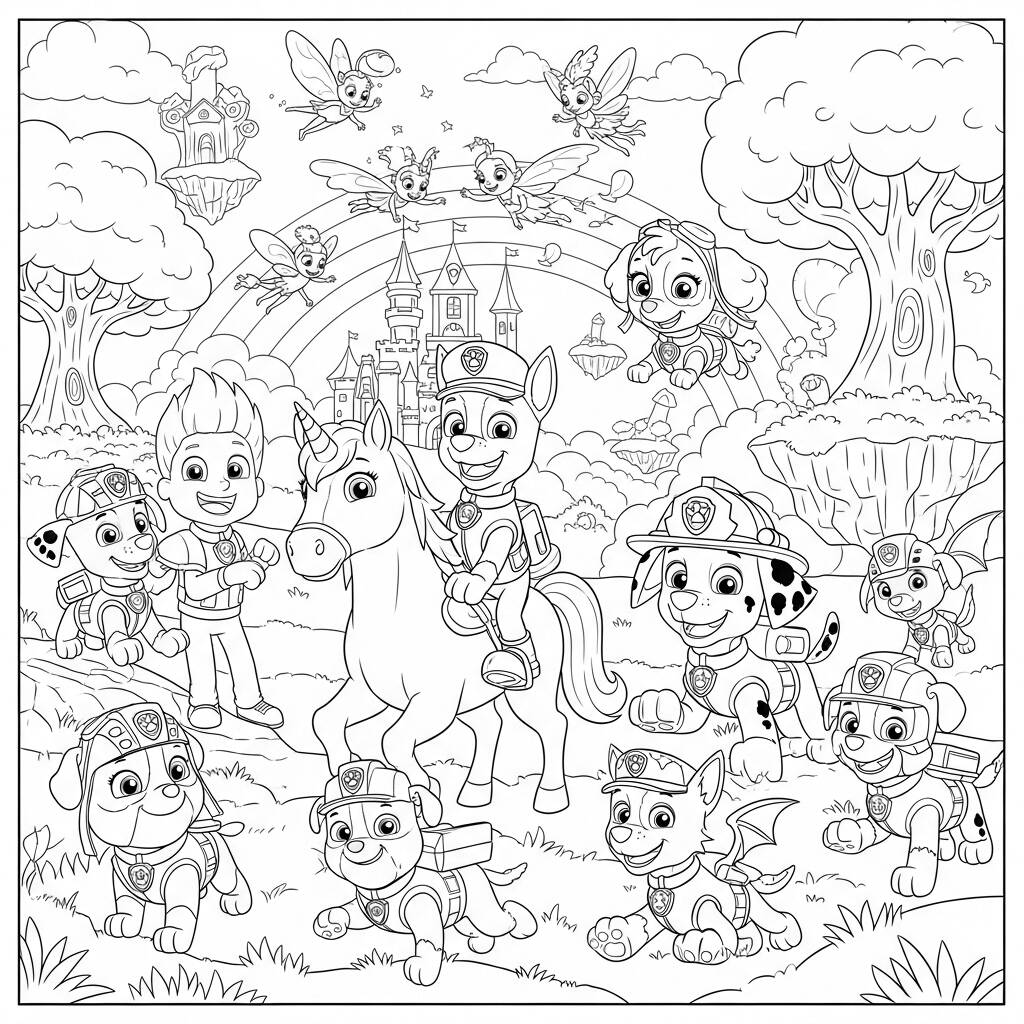 Patrulha Canina Fantasy (Desenho para Colorir)