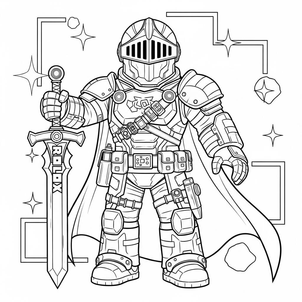 Roblox Personagem Estilizado (Desenho para Colorir)