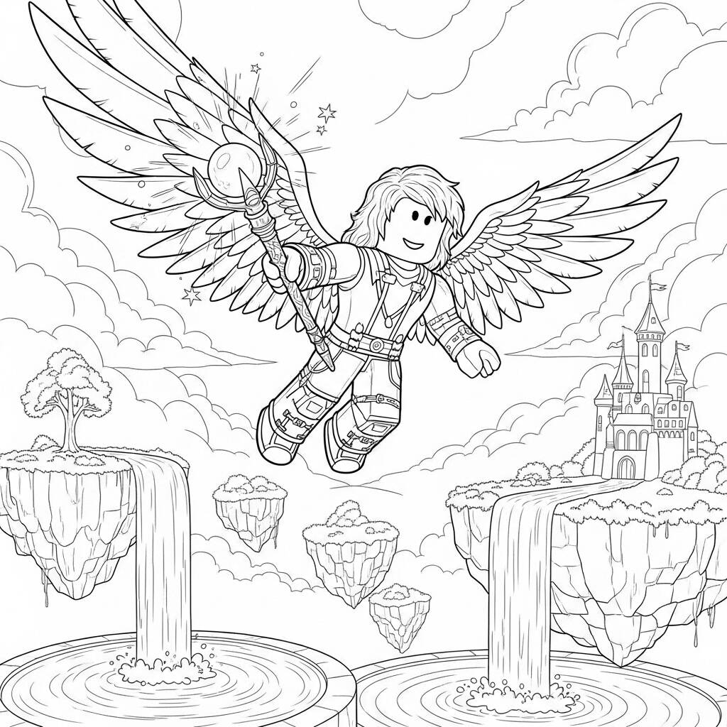 Roblox Personagem de Fantasia (Desenho para Colorir)