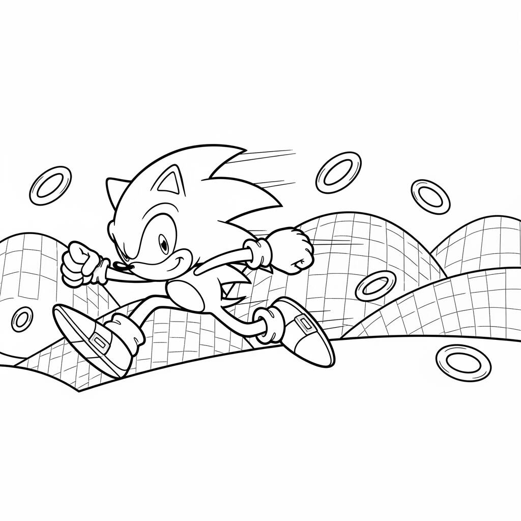 Sonic O ourico veloz (Desenho para Colorir)