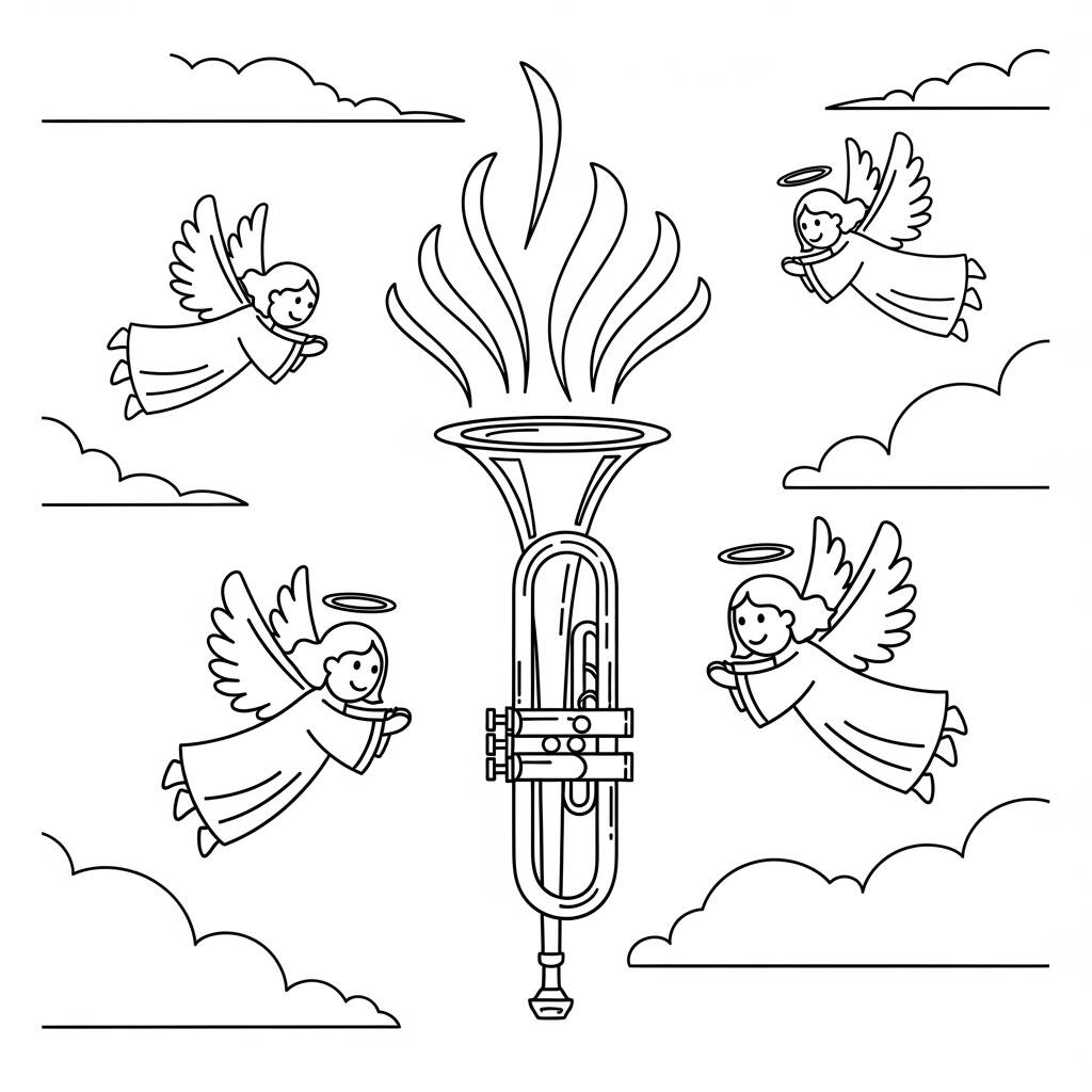 A Ultima Trombeta (Desenho para Colorir)