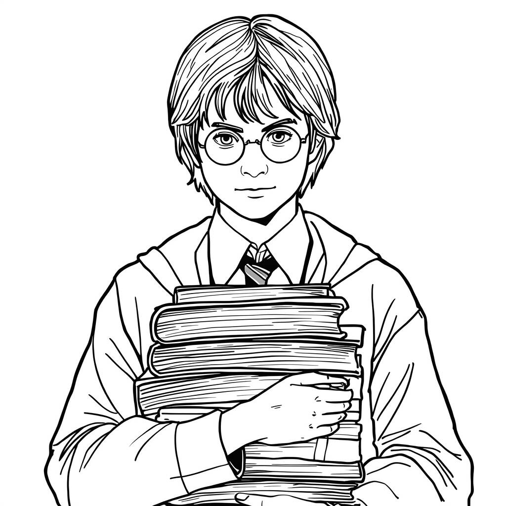 Apoio de Hermione (Desenho para Colorir)