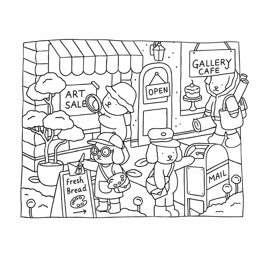 Bobbie Goods na galeria (Desenho para Colorir)