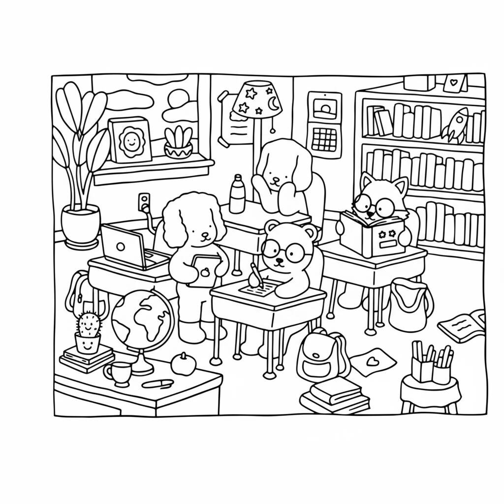 Bobbie Goods na sala de aula (Desenho para Colorir)
