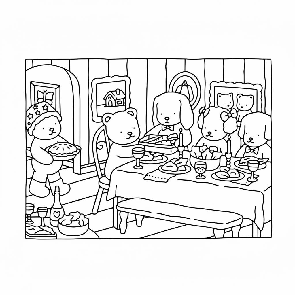 Bobbie Goods no jantar (Desenho para Colorir)