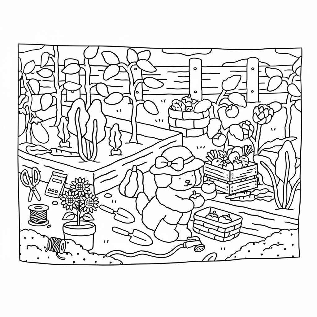 Bobbie Goods no jardim (Desenho para Colorir)