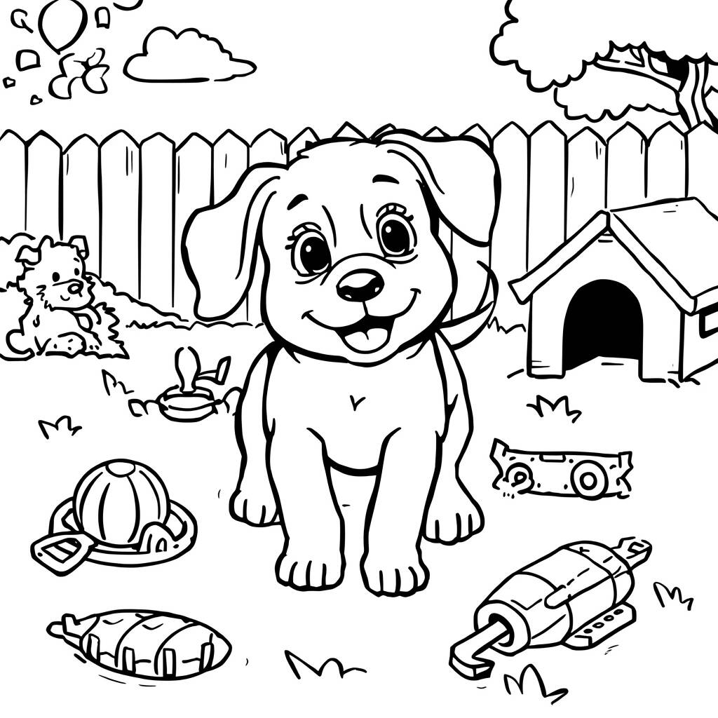 Cachorro divertido Para Meninos (Desenho para Colorir)