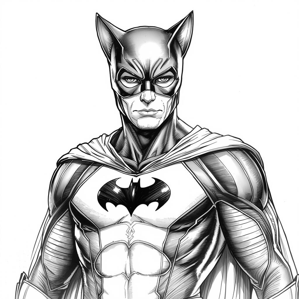 Cat Noir Realista (Desenho para Colorir)