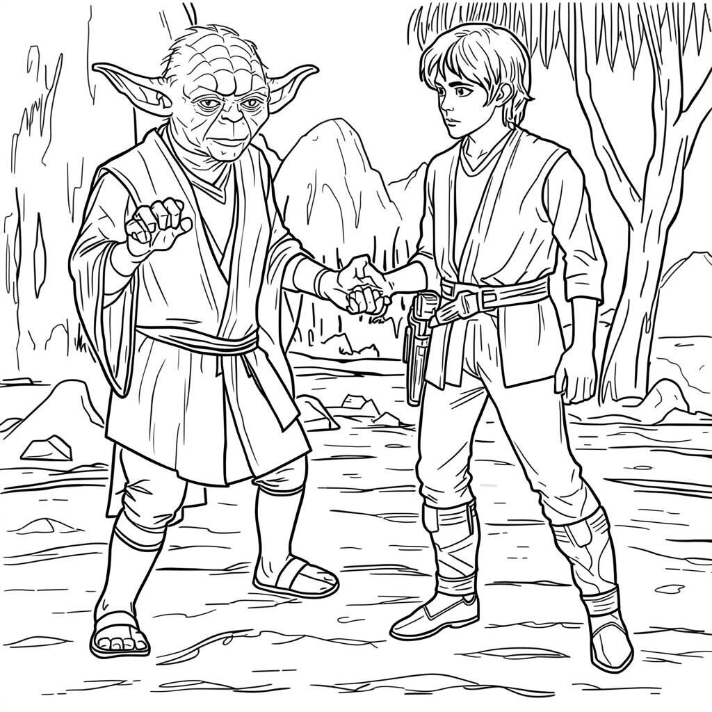 Cenas Star Wars (Desenho para Colorir)