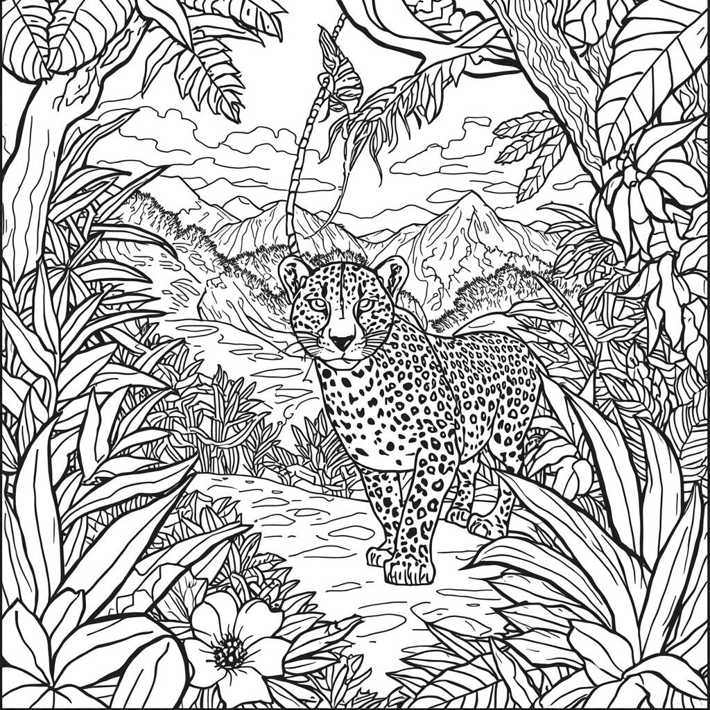 Chita em Aventura (Desenho para Colorir)