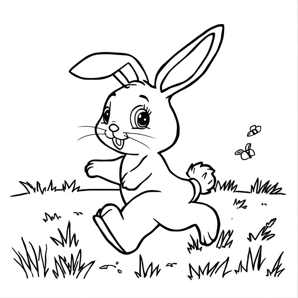 Coelho Simples para Criancas (Desenho para Colorir)