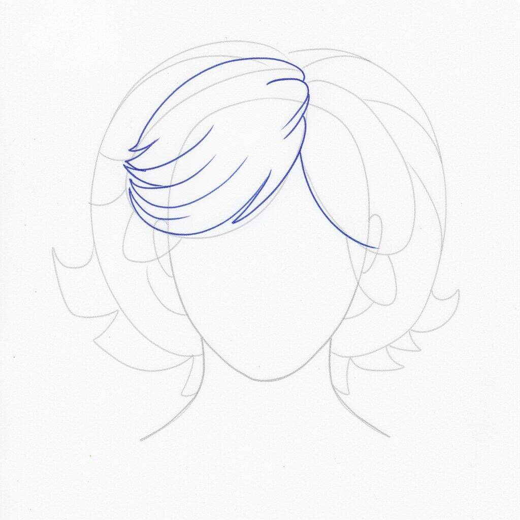 How to Draw Realistic Hair – Step by Step Drawing Tutorial – Step 4