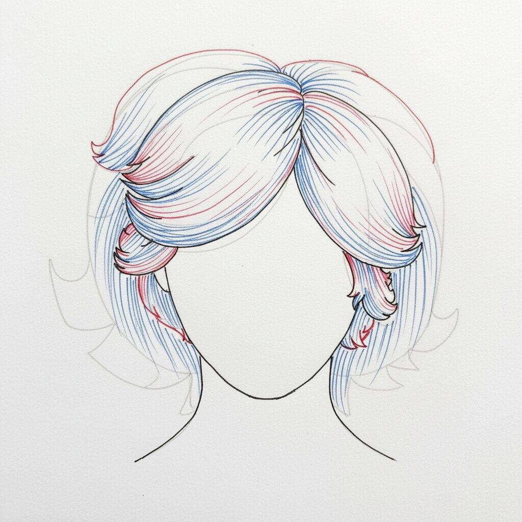 How to Draw Realistic Hair – Step by Step Drawing Tutorial – Step 7
