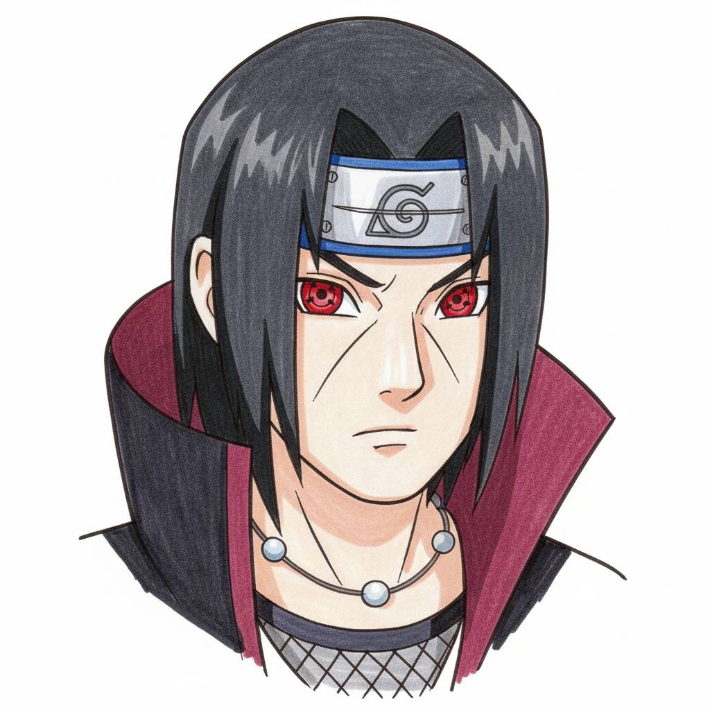 Como Desenhar Itachi Uchiha de Naruto – Passo a Passo – Passo 10