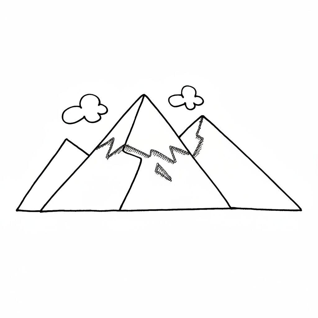 Como Desenhar Montanhas – Passo a Passo – Passo 5