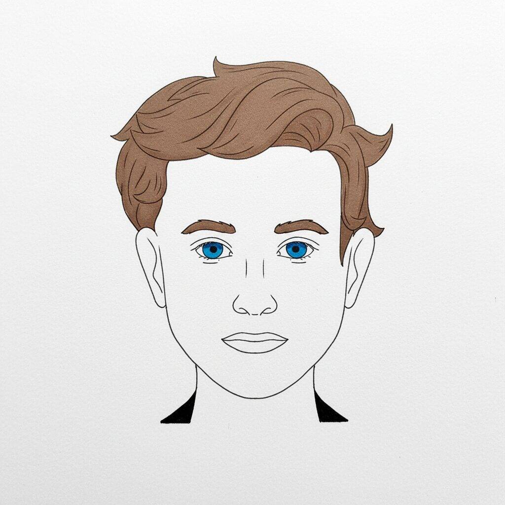 Como Desenhar Rosto de Homem - Tutorial de Desenho Passo a Passo