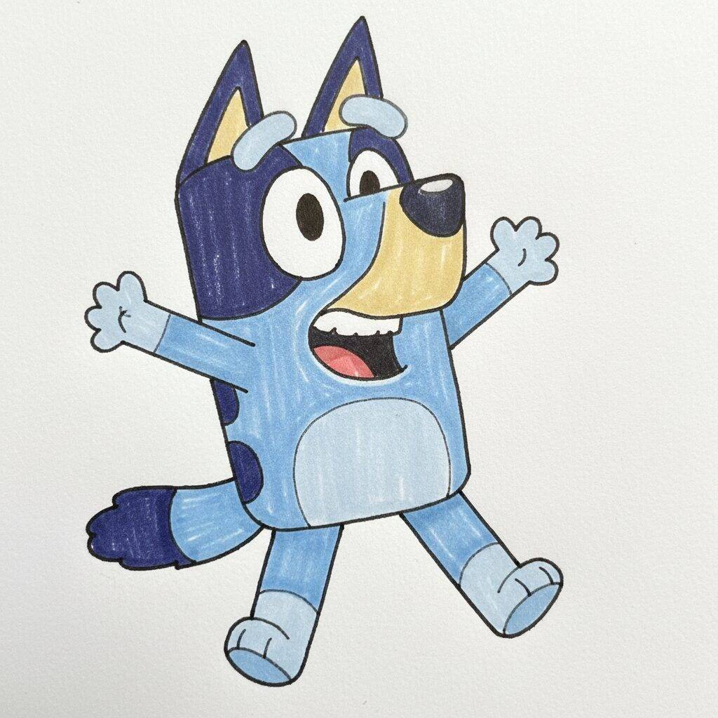 Como Desenhar a Bluey - Passo a Passo Fácil