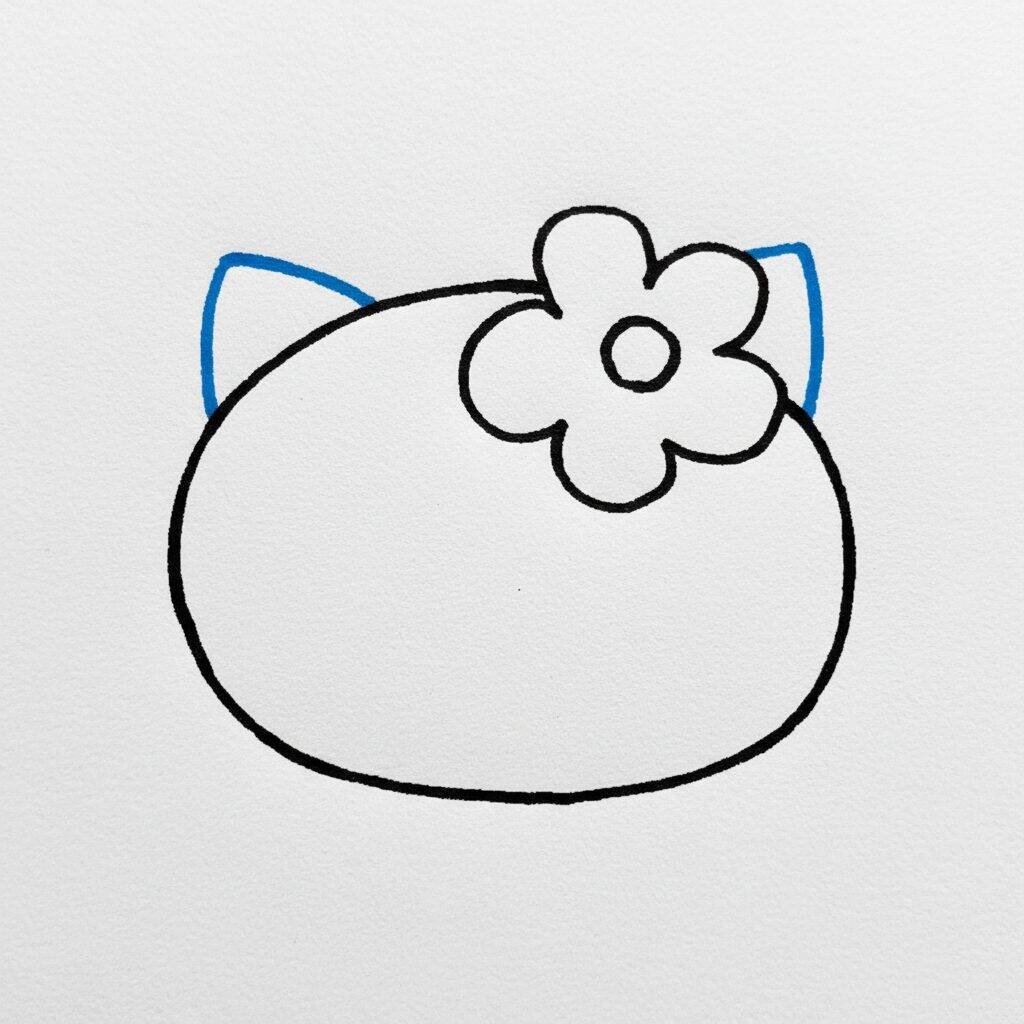 Como Desenhar a Hello Kitty – Passo a Passo – Passo 3