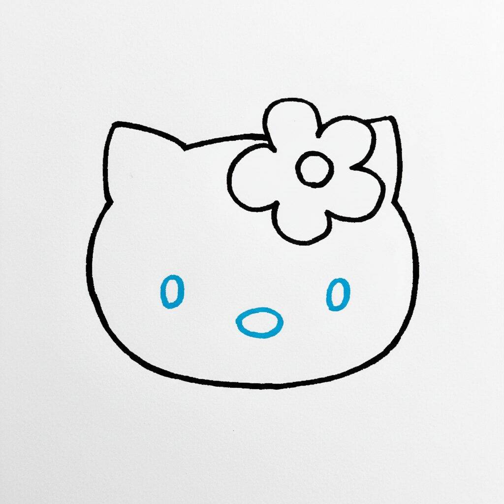 Como Desenhar a Hello Kitty – Passo a Passo – Passo 4