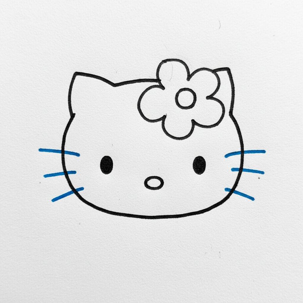 Como Desenhar a Hello Kitty – Passo a Passo – Passo 5