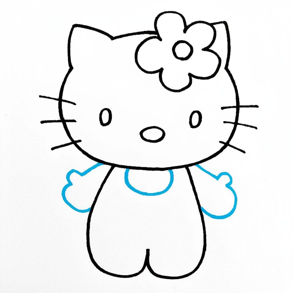 Como Desenhar a Hello Kitty – Passo a Passo – Passo 7