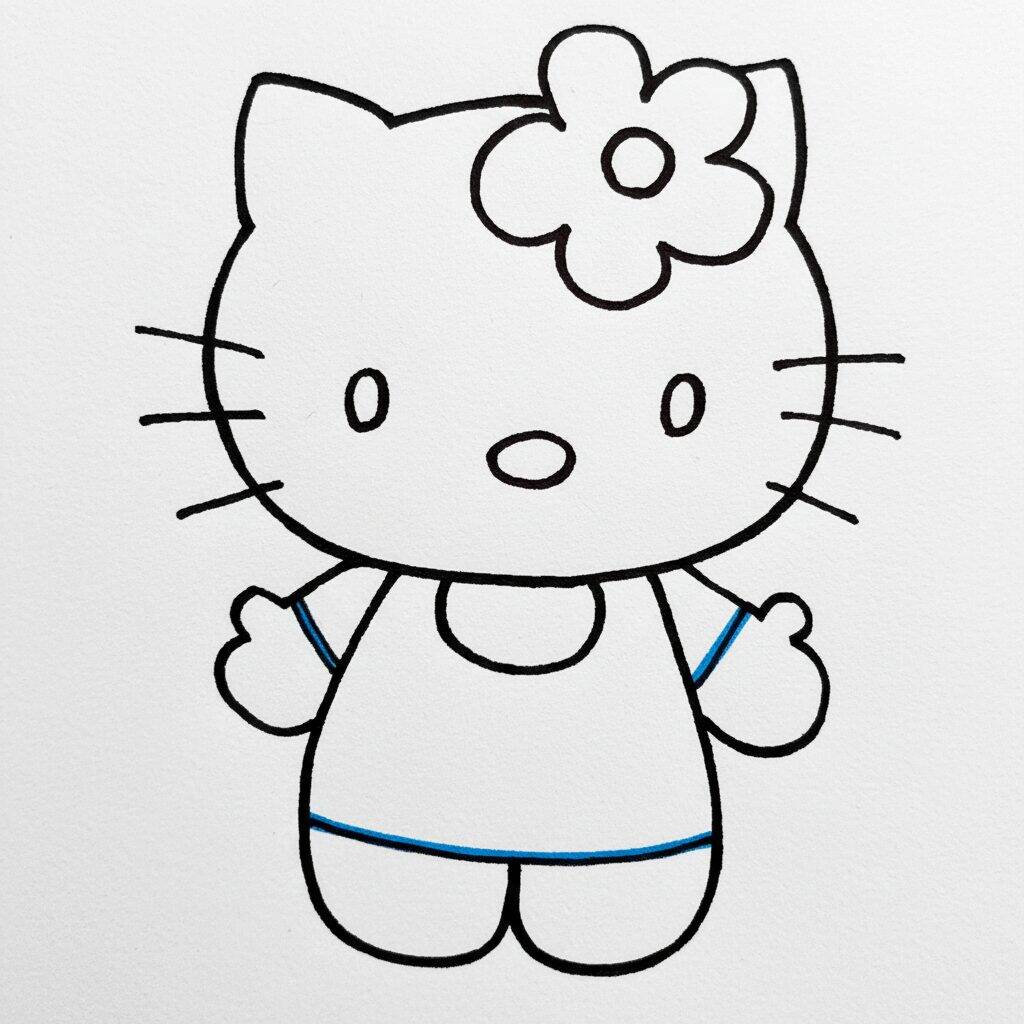 Como Desenhar a Hello Kitty – Passo a Passo – Passo 8