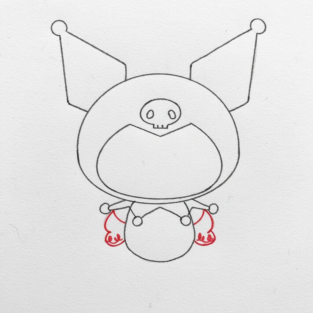 Como Desenhar a kuromi – Tutorial de Desenho Passo a Passo – Passo 6