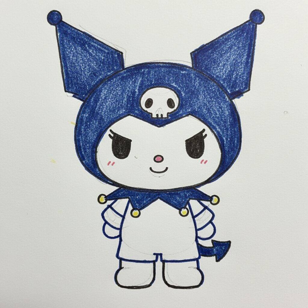 Como Desenhar a kuromi – Tutorial de Desenho Passo a Passo – Passo 8
