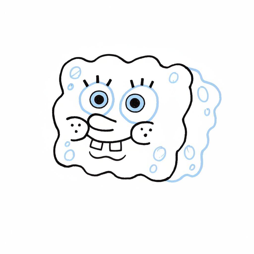 Como Desenhar o Bob Esponja – Passo a Passo Fácil – Passo 2