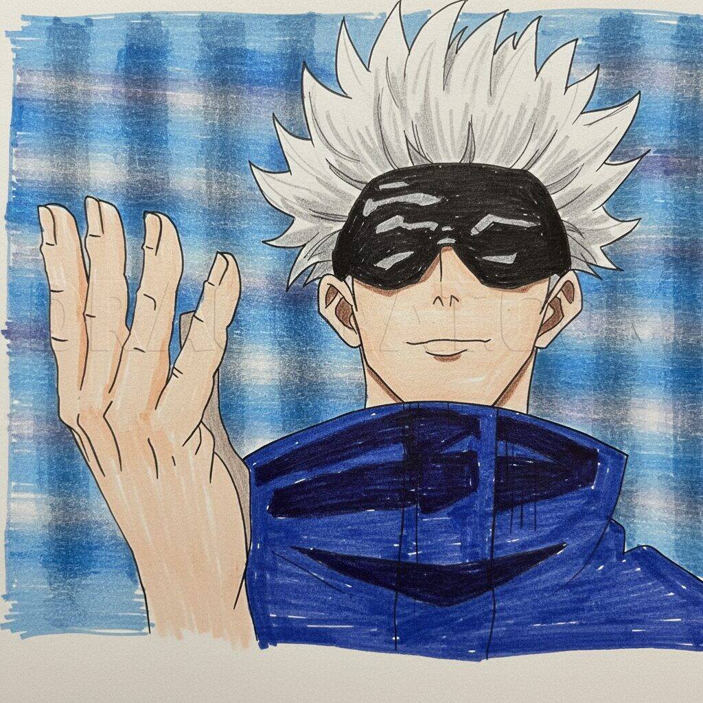 Como Desenhar o Gojo Satoru Passo a Passo