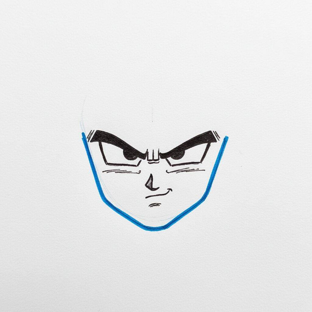 How to Draw Goku – Easy Step by Step – Step 3