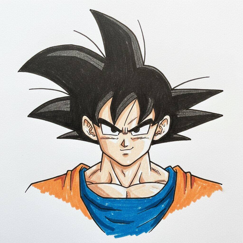 Como Desenhar o Goku - Passo a Passo Fácil