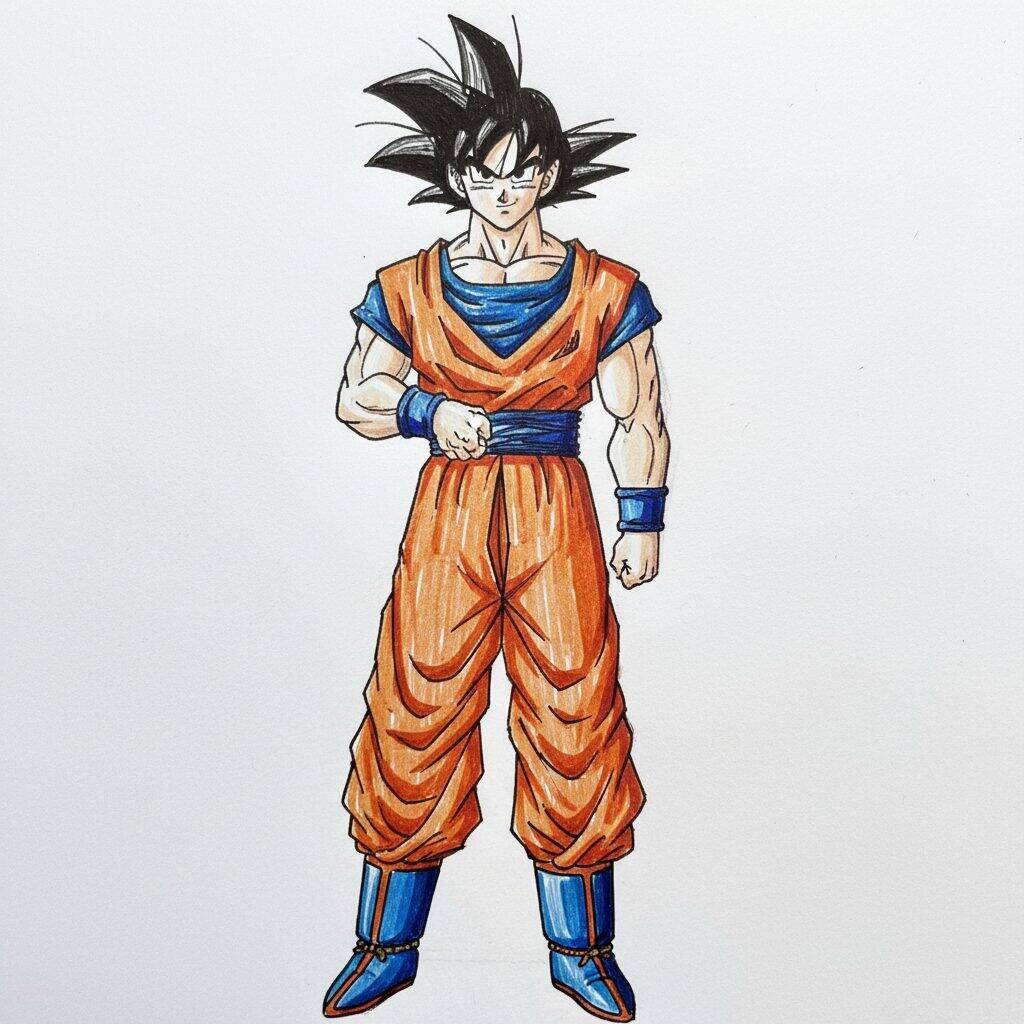 Como Desenhar o Goku - Tutorial de Desenho Passo a Passo