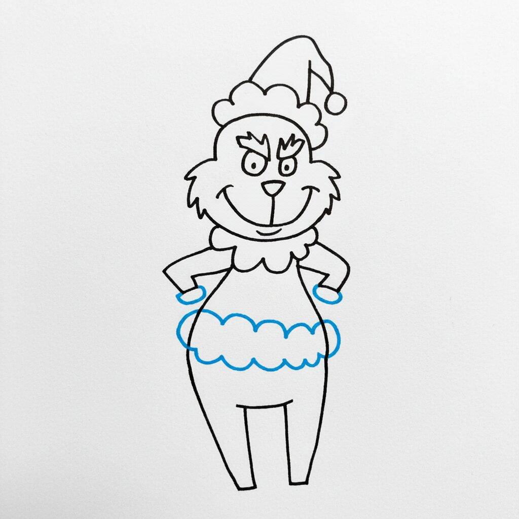 Como Desenhar o Grinch – Passo a Passo Fácil – Passo 6