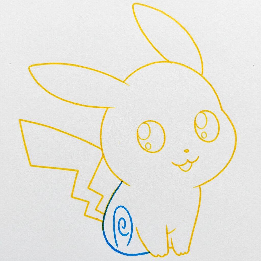 Como Desenhar o Pikachu Fofo – Passo a Passo Fácil – Passo 4