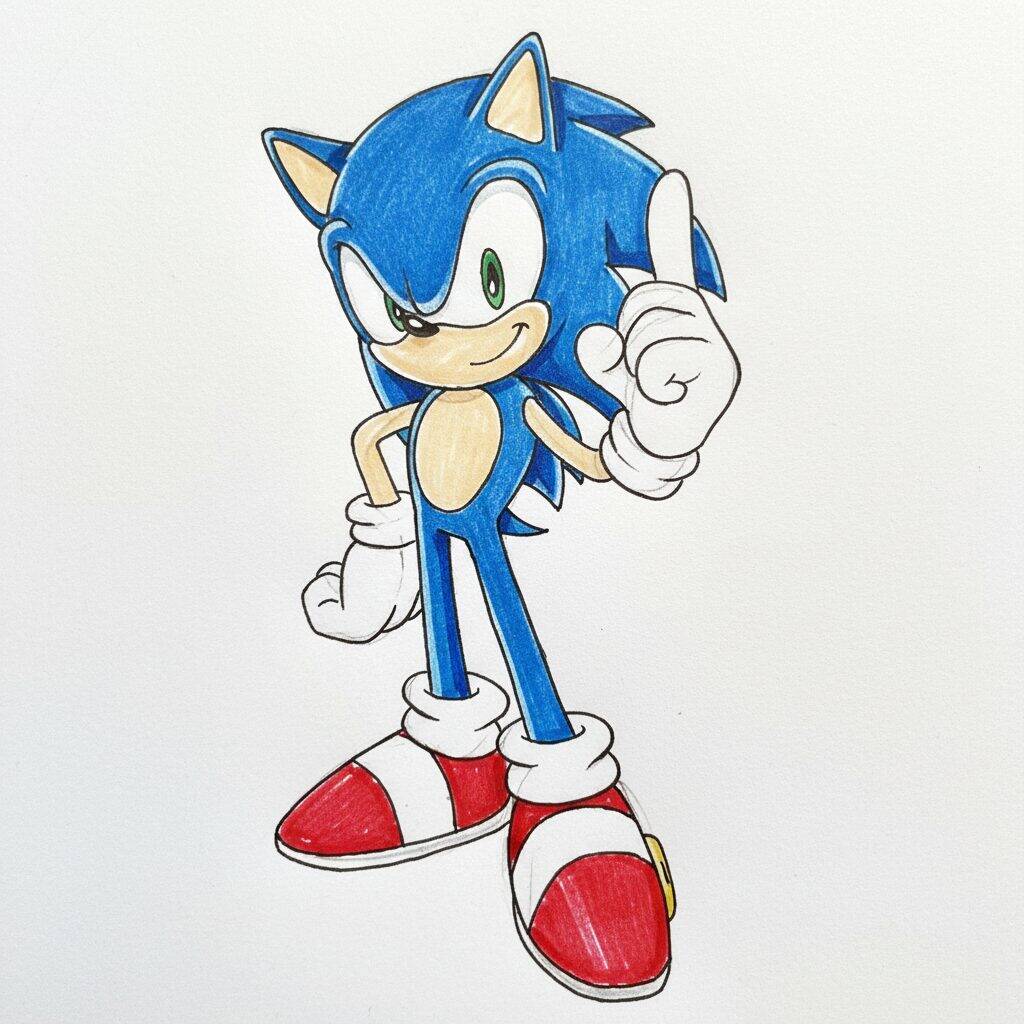 Como Desenhar o Sonic the Hedgehog - Tutorial de Desenho Passo a Passo