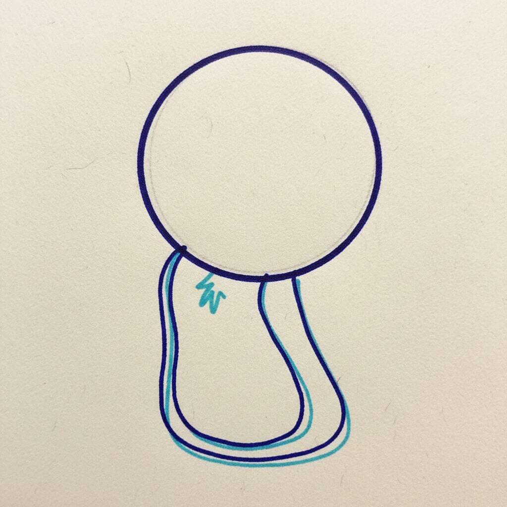 How to Draw Cute Stitch Step by Step – Step 3