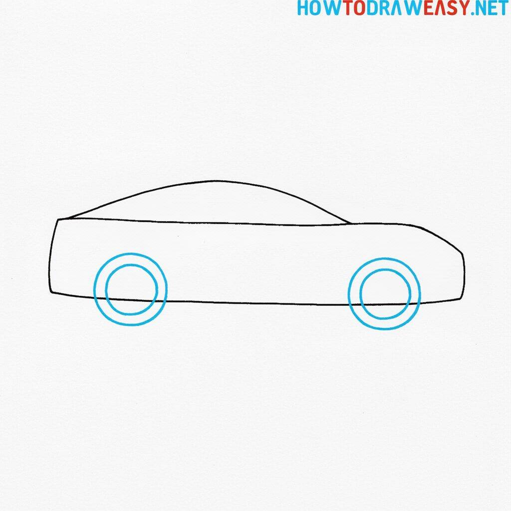 Como Desenhar um Carro – Tutorial de Desenho Passo a Passo – Passo 3