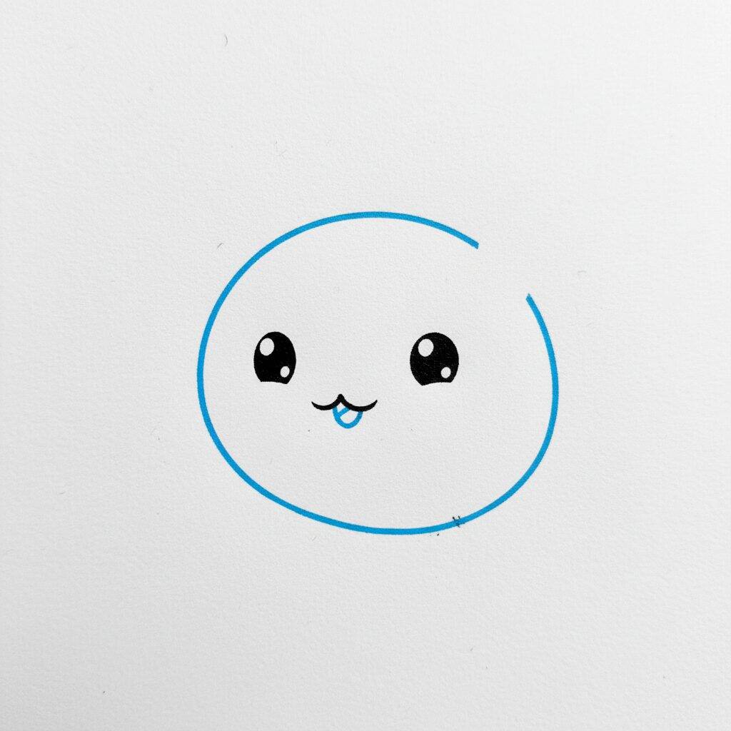 Como Desenhar um Coelhinho kawaii Fofo Passo a Passo – Passo 2