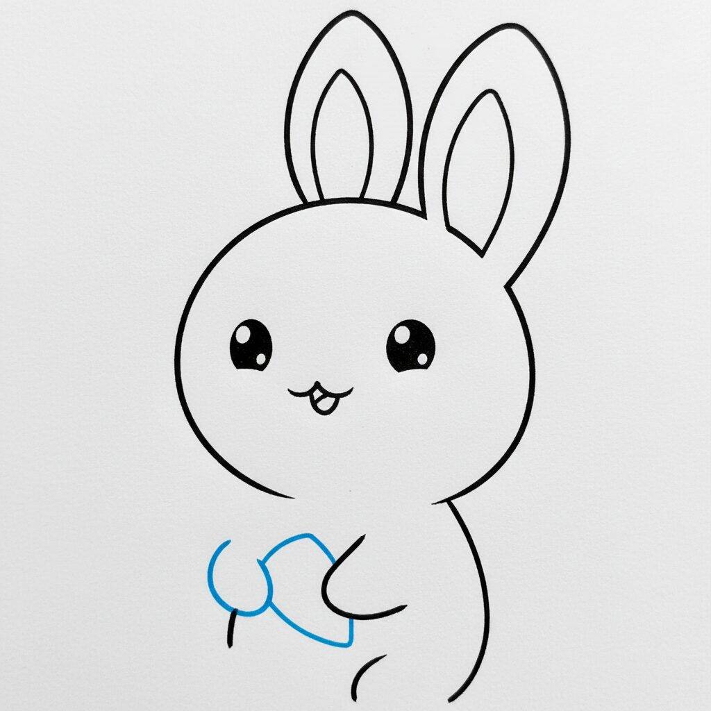 Como Desenhar um Coelhinho kawaii Fofo Passo a Passo – Passo 5