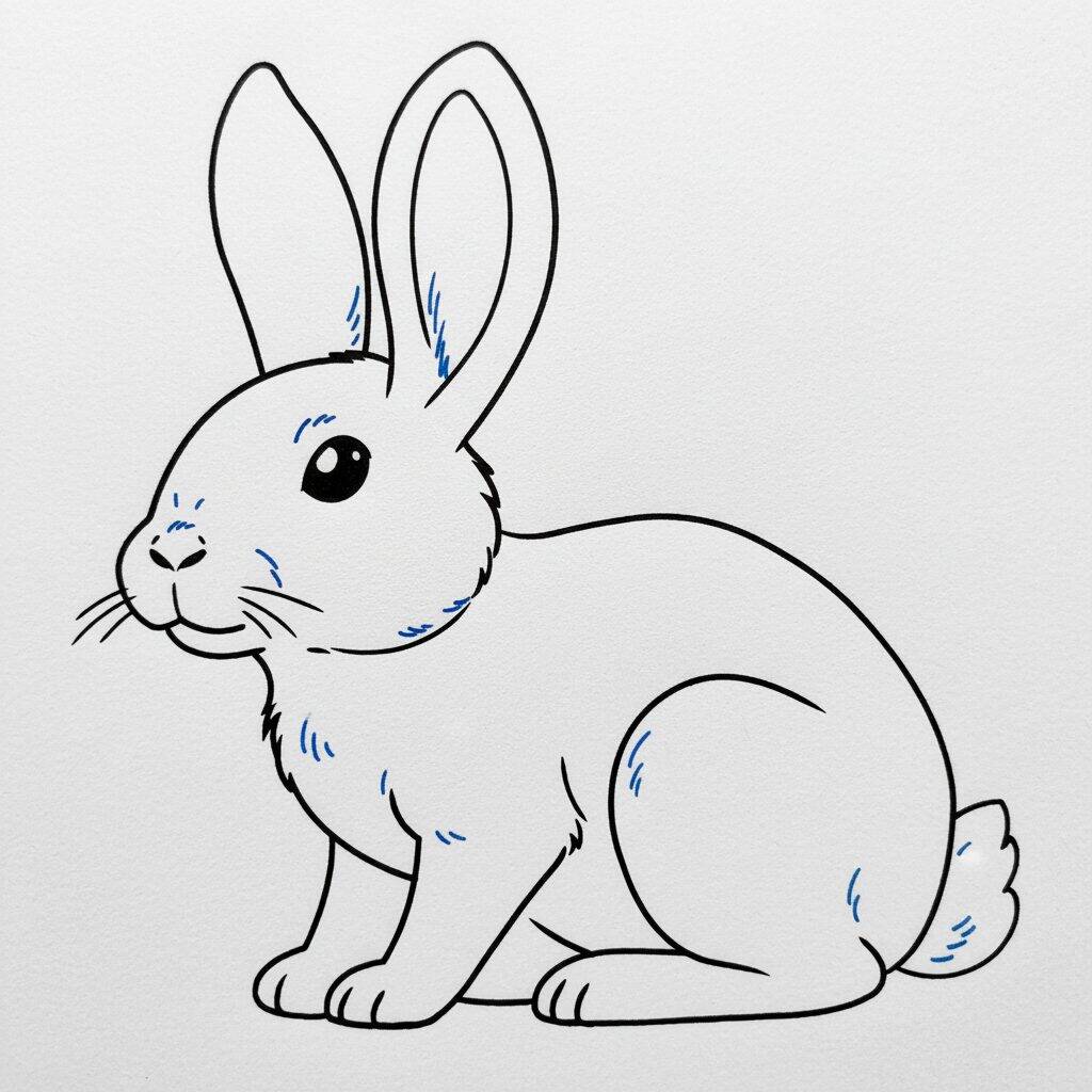 How to Draw a Realistic Rabbit – Step 9