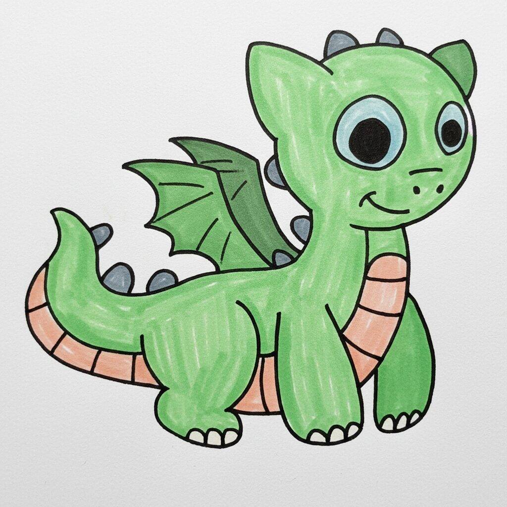 Como Desenhar um Dragão Fácil - Passo a Passo