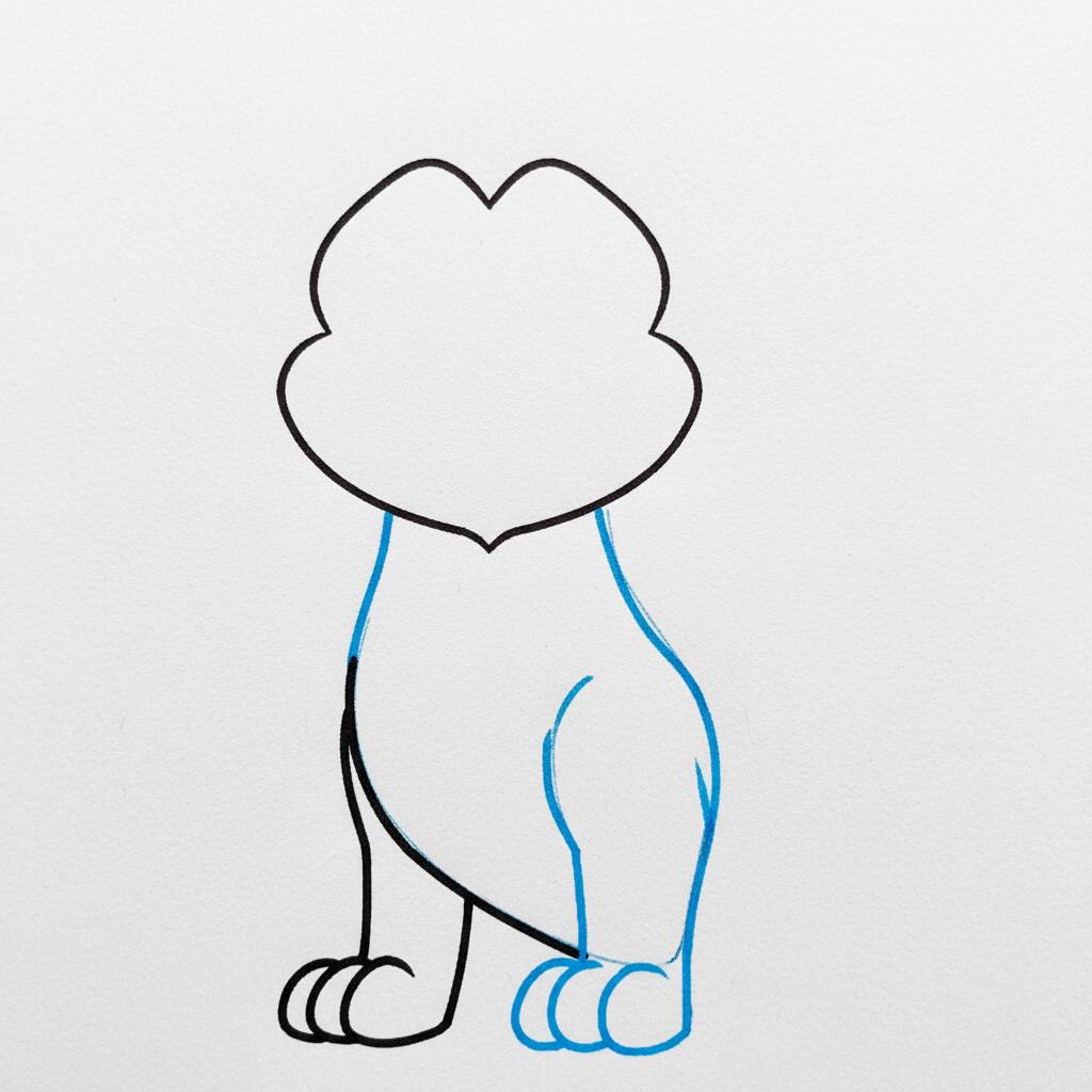 Como Desenhar um Leão – Passo a Passo Fácil – Passo 2