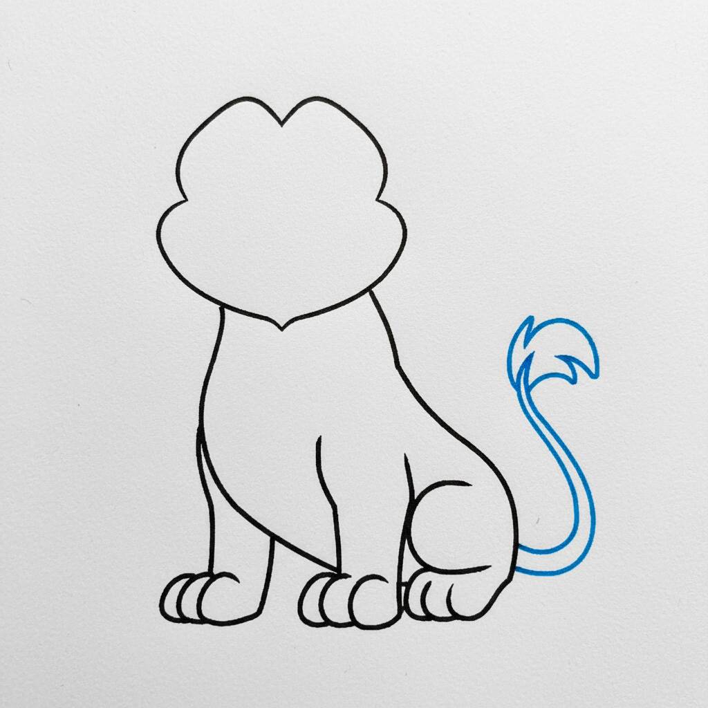 Como Desenhar um Leão – Passo a Passo Fácil – Passo 4