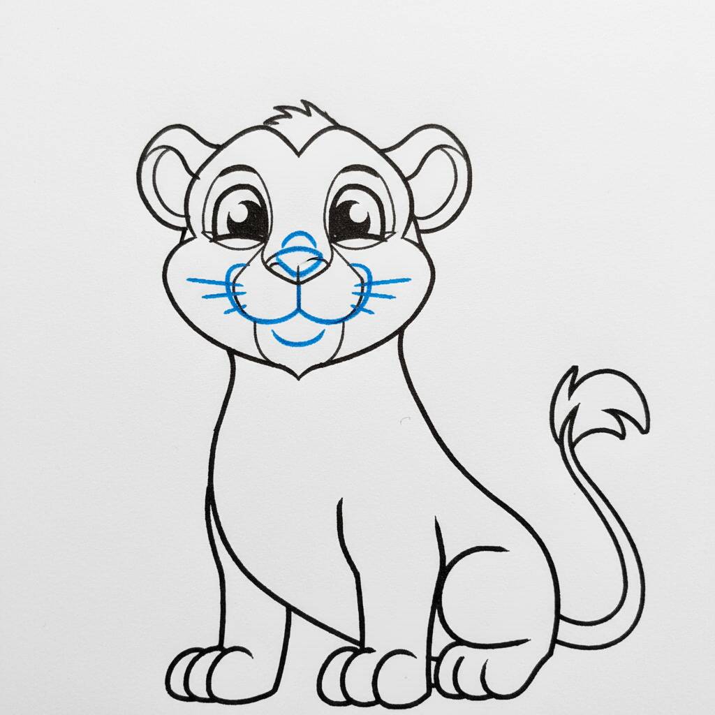 Como Desenhar um Leão – Passo a Passo Fácil – Passo 6