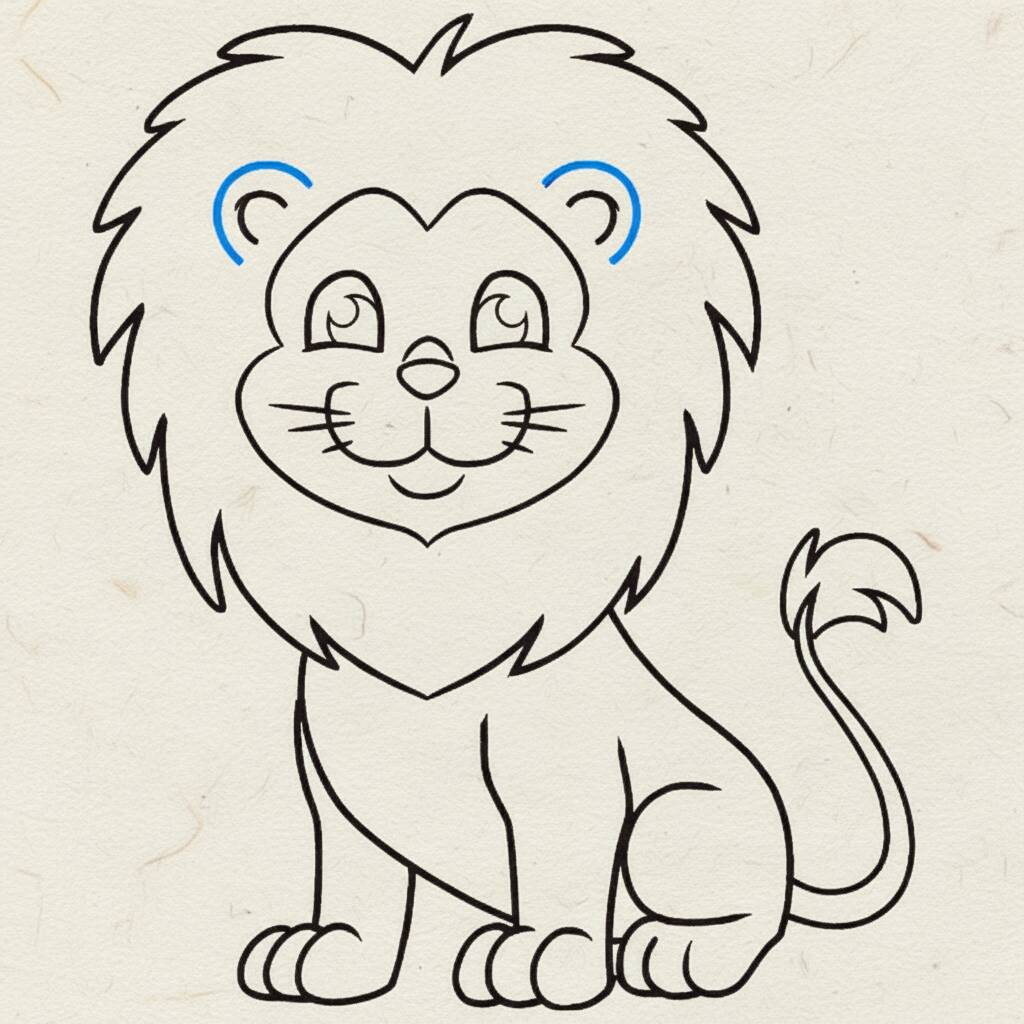 Como Desenhar um Leão – Passo a Passo Fácil – Passo 8