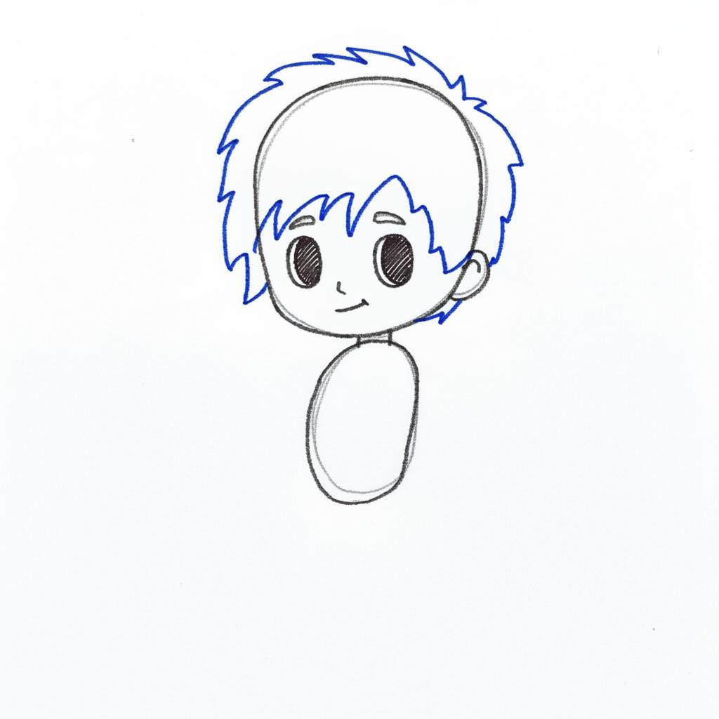 How to Draw a Boy – Easy Step by Step – Step 3
