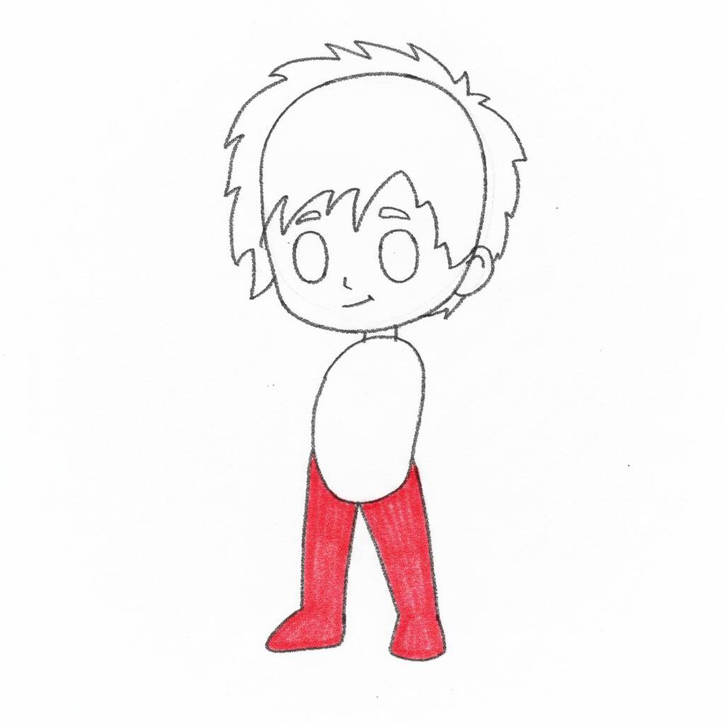 How to Draw a Boy – Easy Step by Step – Step 4